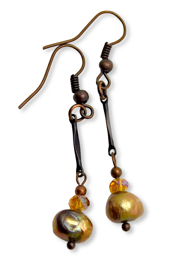 earringscopperpearl